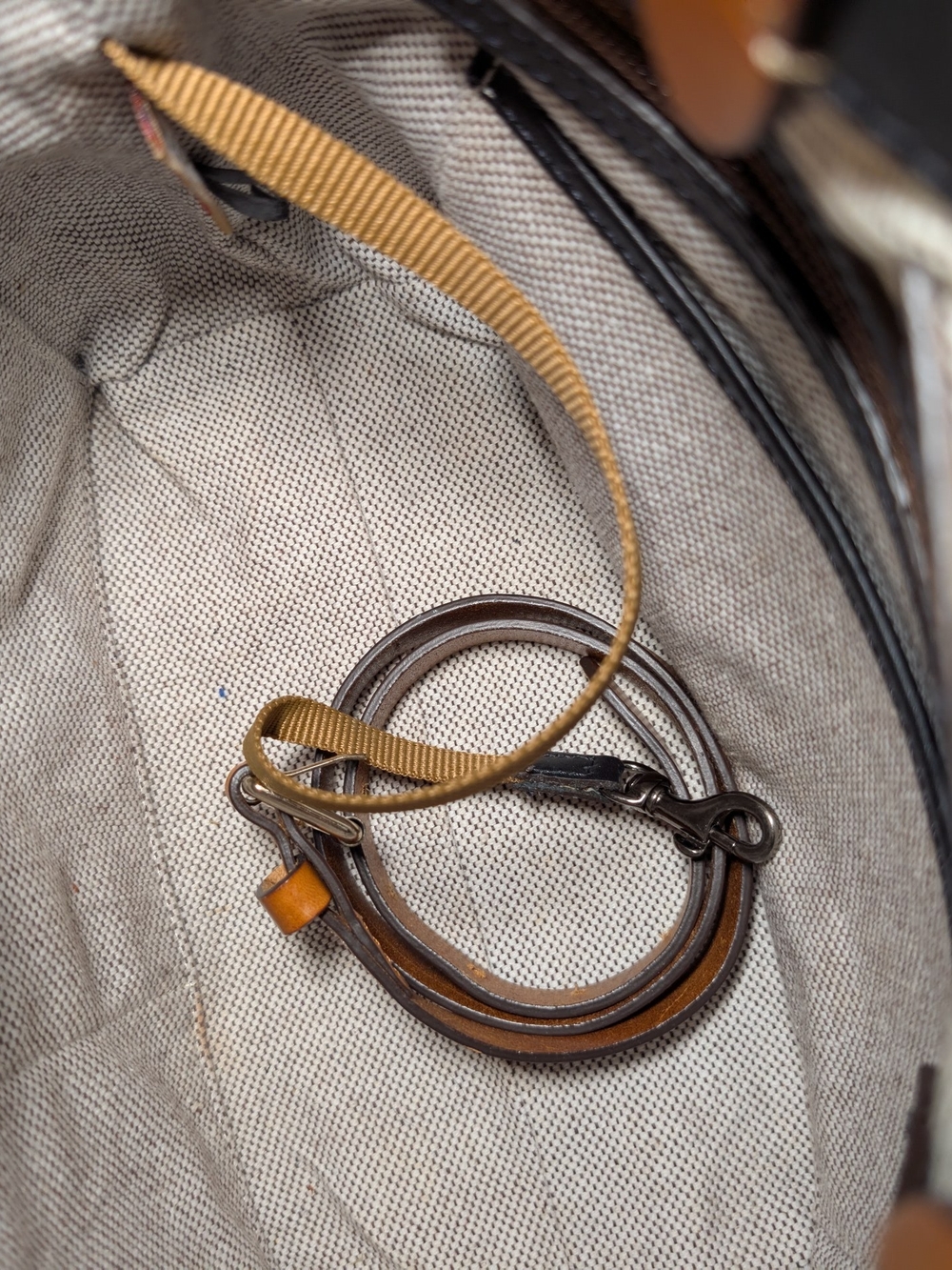 Dooney & Bourke City Barlow Satchel with Tan Trim - Picture 7 of 9